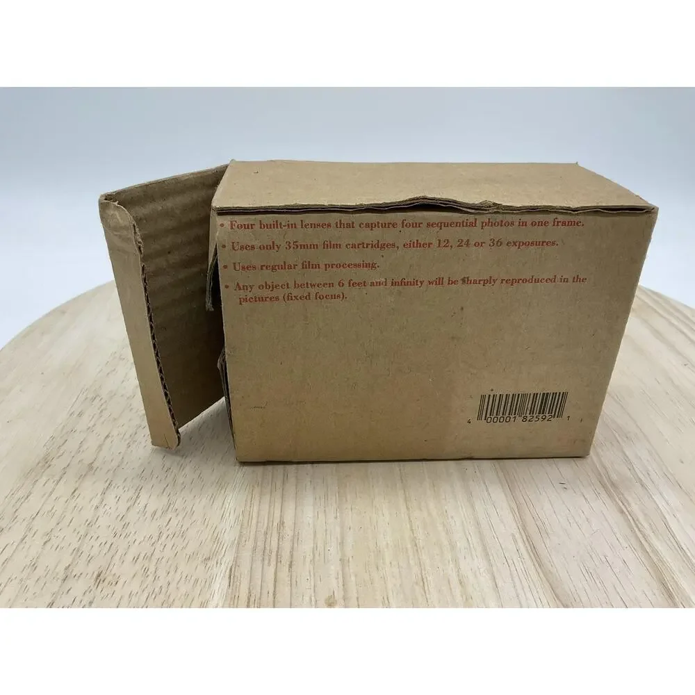 Vintage Brookstone Take 4 35mm Quad Lens Sequential Toy Film Camera Boxed Case